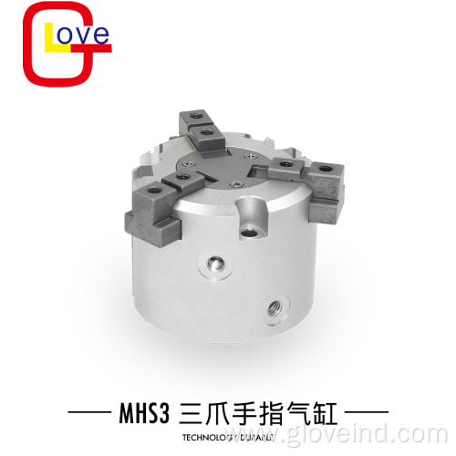 MHS 3 Finger Pneumatic Gripper Double Action Cylinder